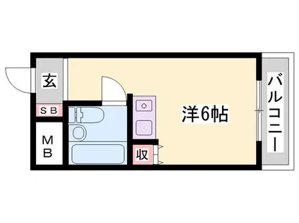 デアリックス広畑(ワンルーム/7階)の間取り写真