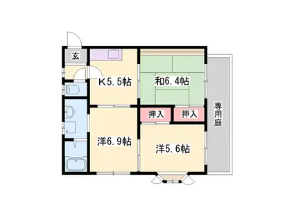 メゾンオリーヴィエ(3K/1階)の間取り写真