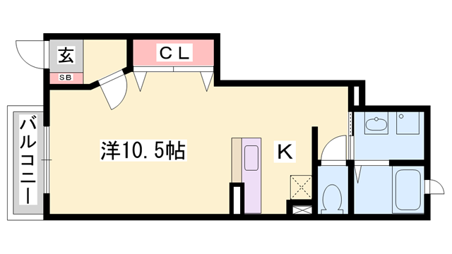 パレ・エクセラン(1K/1階)の間取り写真
