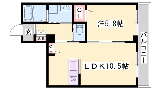 アラヤガーデン(1LDK/3階)の間取り写真