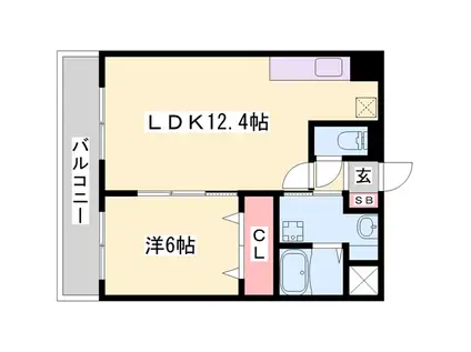 グランドール勝原Ⅱ(1LDK/3階)の間取り写真