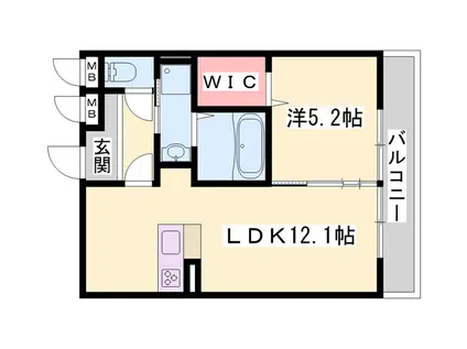 CASA FELICE(1LDK/1階)の間取り写真