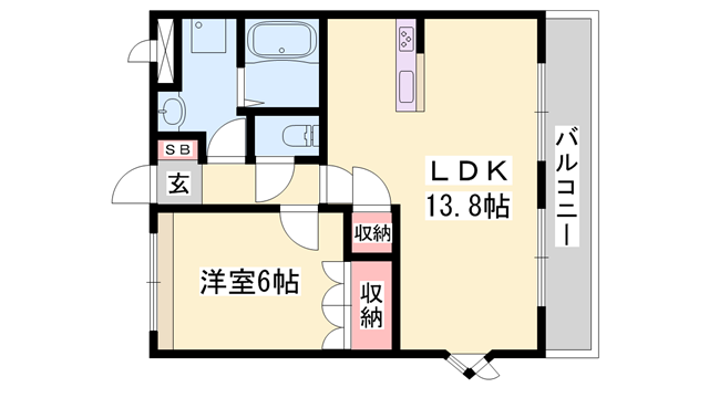 SANTA PLACE(1LDK/2階)の間取り写真