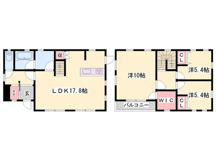 山陽電気鉄道網干線 山陽網干駅 徒歩22分 2階建 築18年(3LDK)の間取り写真
