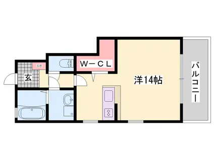 アーバンコートM(ワンルーム/1階)の間取り写真