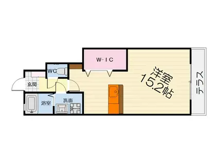 南海電鉄南海本線 松ノ浜駅 徒歩6分 2階建 築19年(ワンルーム/1階)の間取り写真