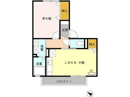 南海電鉄南海本線 泉大津駅 徒歩14分 2階建 築26年(1LDK/2階)の間取り写真