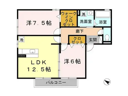 南海電鉄南海本線 泉大津駅 徒歩6分 2階建 築19年(2LDK/1階)の間取り写真
