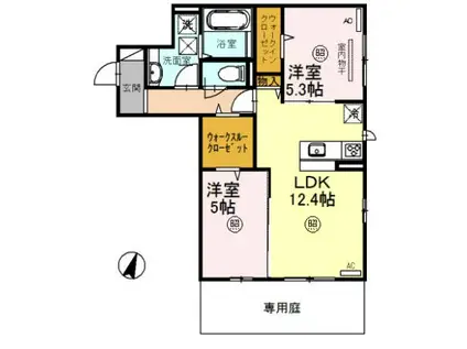 南海電鉄南海本線 泉大津駅 徒歩18分 3階建 築6年(2LDK/1階)の間取り写真