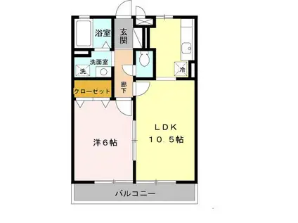 南海電鉄泉北線 深井駅 徒歩14分 3階建 築23年(1LDK/1階)の間取り写真