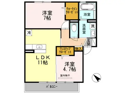 南海電鉄泉北線 深井駅 徒歩20分 2階建 築15年(2LDK/1階)の間取り写真
