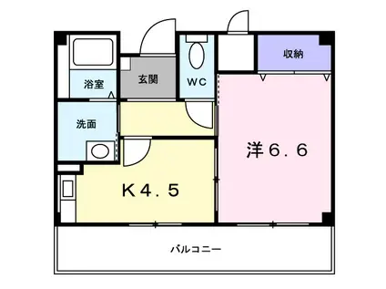 阪和線 鳳駅 徒歩13分 4階建 築22年(1K/2階)の間取り写真