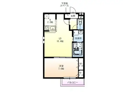 南海電鉄南海本線 諏訪ノ森駅 徒歩4分 3階建 築4年(1LDK/3階)の間取り写真