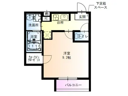 阪堺電気軌道阪堺線 石津駅(大阪) 徒歩4分 3階建 築4年(1K/3階)の間取り写真