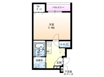 南海電鉄南海本線 諏訪ノ森駅 徒歩6分 3階建 築4年(1K/2階)の間取り写真