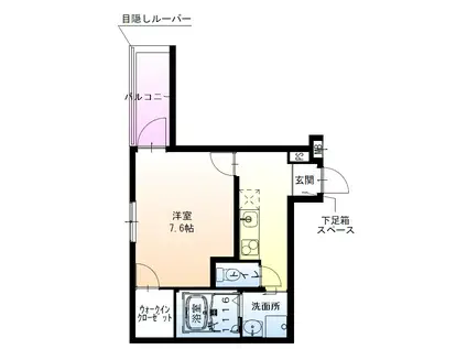 南海電鉄南海本線 諏訪ノ森駅 徒歩6分 3階建 築4年(1K/2階)の間取り写真