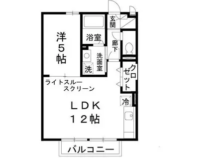 南海電鉄泉北線 深井駅 徒歩24分 2階建 築20年(1LDK/1階)の間取り写真