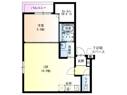 阪堺電気軌道阪堺線 石津北駅 徒歩4分 3階建 築3年(1LDK/2階)の間取り写真