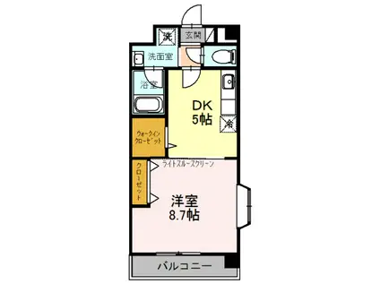 阪和線 鳳駅 徒歩2分 5階建 築19年(1DK/2階)の間取り写真