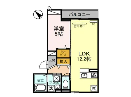 南海電鉄南海本線 泉大津駅 徒歩8分 3階建 築5年(1LDK/1階)の間取り写真