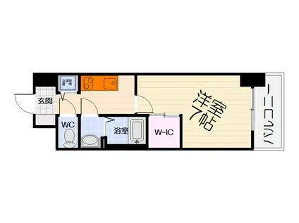南海電鉄南海本線 石津川駅 徒歩5分 10階建 築1年(1K/9階)の間取り写真