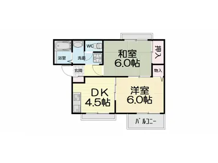 南海電鉄南海本線 高石駅 徒歩11分 3階建 築29年(2DK/2階)の間取り写真