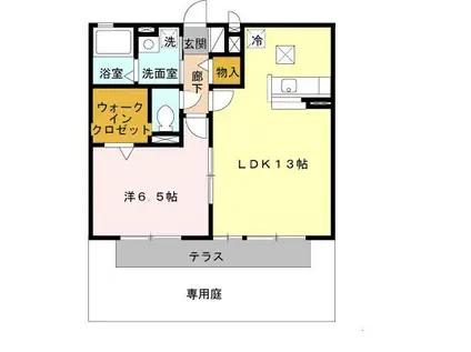 南海電鉄南海本線 泉大津駅 徒歩9分 2階建 築22年(1LDK/1階)の間取り写真