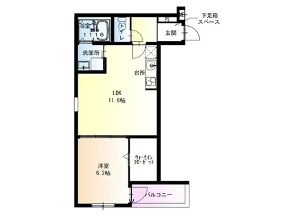 南海電鉄南海本線 松ノ浜駅 徒歩3分 3階建 築1年(1LDK/3階)の間取り写真