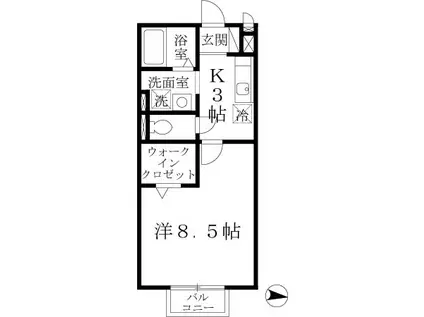 南海電鉄泉北線 深井駅 徒歩32分 2階建 築18年(1K/2階)の間取り写真