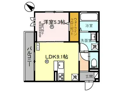 南海電鉄南海本線 北助松駅 徒歩2分 3階建 築2年(1LDK/3階)の間取り写真