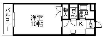 レーヴ レアリゼ(1K/2階)の間取り写真