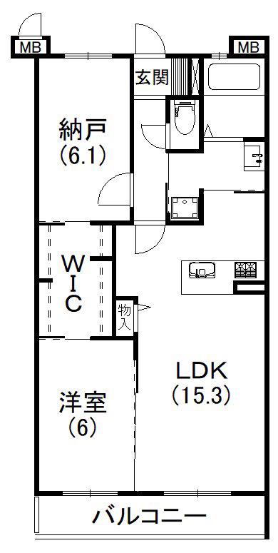 グランエミシス(2LDK/2階)の間取り写真