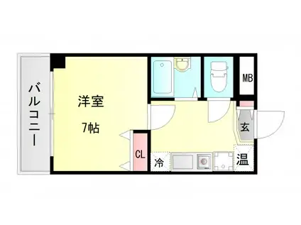 山陽本線 明石駅 バス乗車時間：17分 神戸学院大学前バス停で下車 徒歩2分 3階建 築30年(1K/2階)の間取り写真
