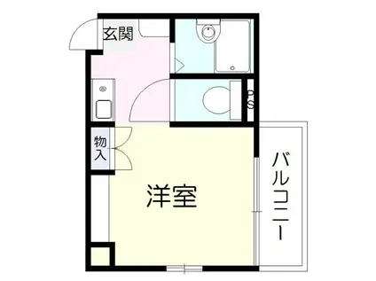 N-CUBE TARUYAMACHI(ワンルーム/6階)の間取り写真