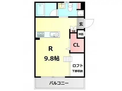山陽電気鉄道本線 人丸前駅 徒歩12分 3階建 築21年(ワンルーム/1階)の間取り写真