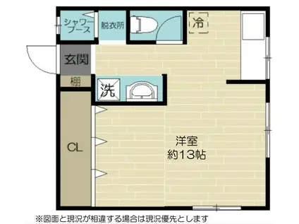 山陽電気鉄道本線 霞ケ丘駅(兵庫) 徒歩12分 5階建 築55年(ワンルーム/3階)の間取り写真