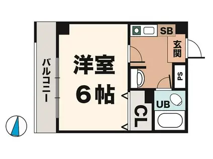 ニュープレジデント藤澤(1K/3階)の間取り写真