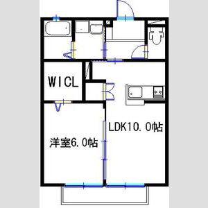 山陽電気鉄道本線 大蔵谷駅 徒歩3分 2階建 築14年(1LDK/1階)の間取り写真