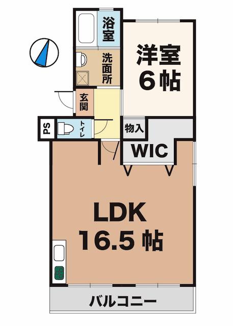 美善ハイツ(1LDK/2階)の間取り写真