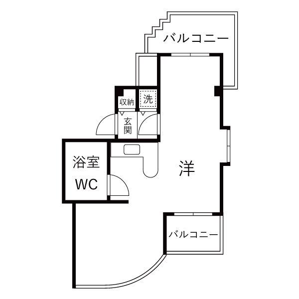 山陽本線 明石駅 バス乗車時間：20分 伊川谷小学校前バス停で下車 徒歩5分 3階建 築35年(ワンルーム/2階)の間取り写真