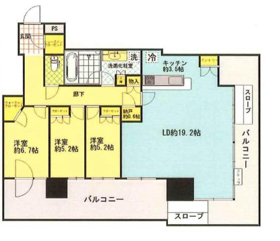 山陽本線 垂水駅 徒歩2分 32階建 築1年(3LDK/13階)の間取り写真