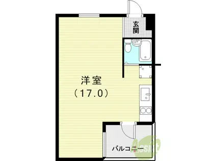 デイグラン武庫之荘(ワンルーム/3階)の間取り写真