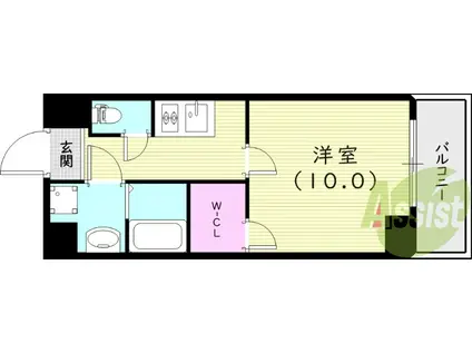 サムティ塚口レジデンス(1K/7階)の間取り写真