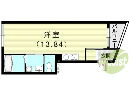 コンフォート武庫之荘東(ワンルーム/3階)の間取り写真