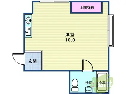 生田マンション(ワンルーム/4階)の間取り写真