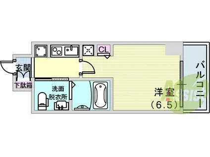 エステムプラザ神戸大開通ルミナス(1K/10階)の間取り写真