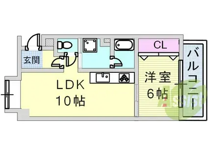 パラツェット下沢(1LDK/3階)の間取り写真