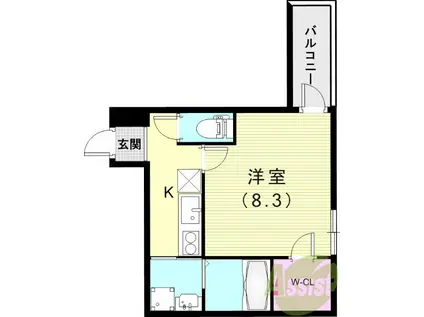 フジパレス兵庫須佐野2番館(1K/3階)の間取り写真