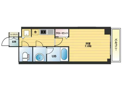 エスライズ堺筋本町(1K/9階)の間取り写真