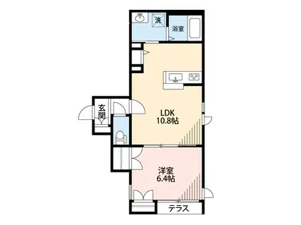 ROSY RESIDENCE SHIROKANE(1LDK/1階)の間取り写真